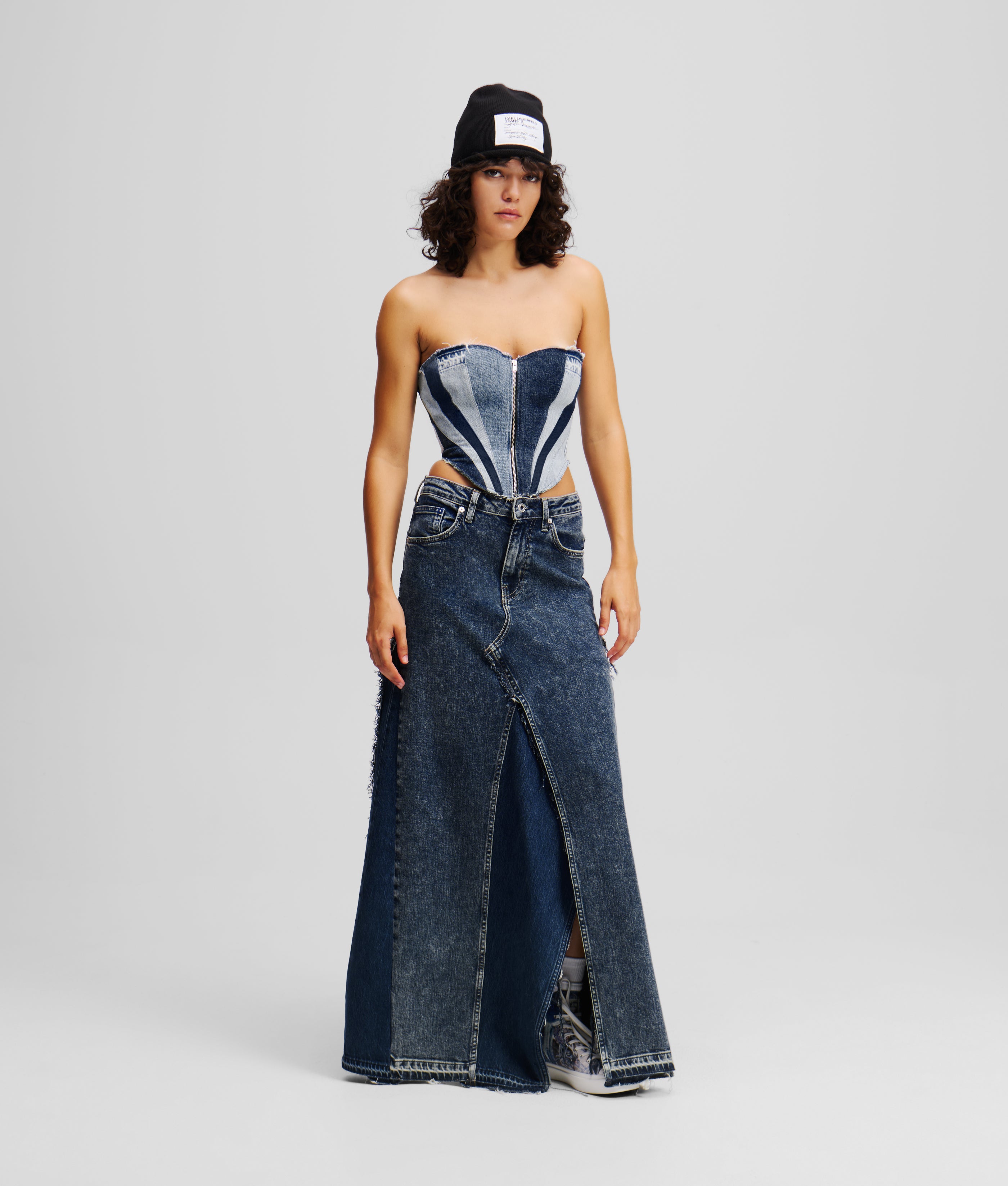 KLJ X ATELIER RESERVÉ DENIM MAXI SKIRT