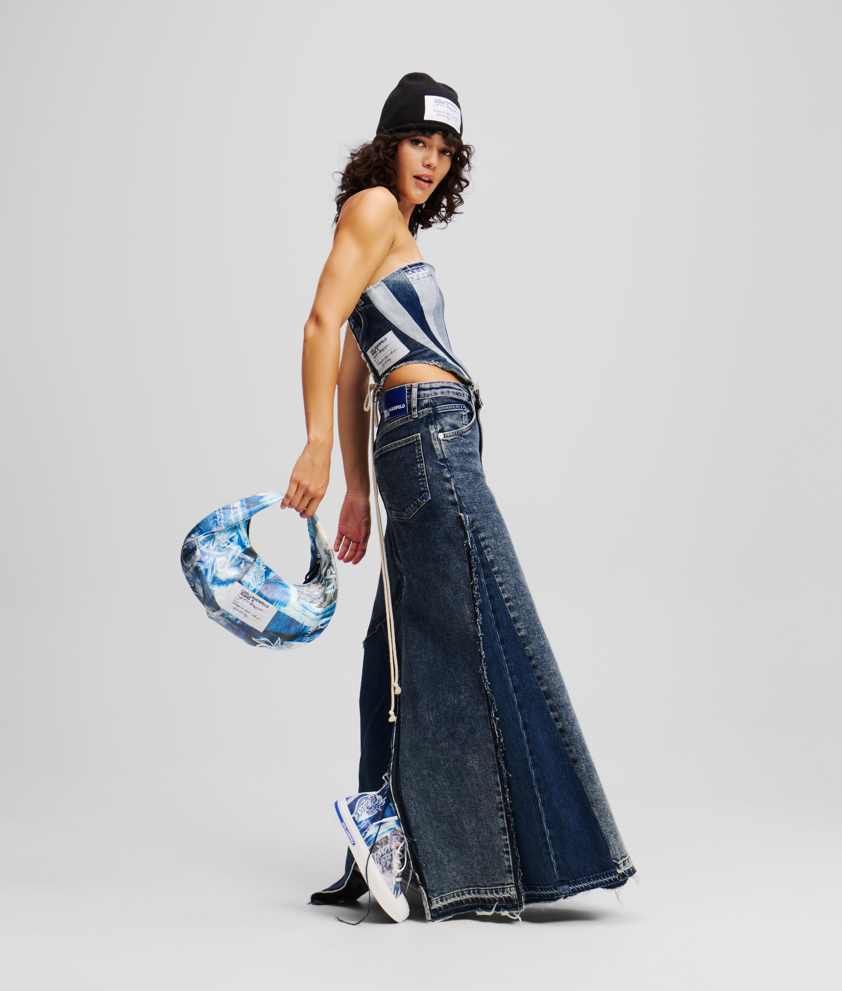 KLJ X ATELIER RESERVÉ DENIM MAXI SKIRT