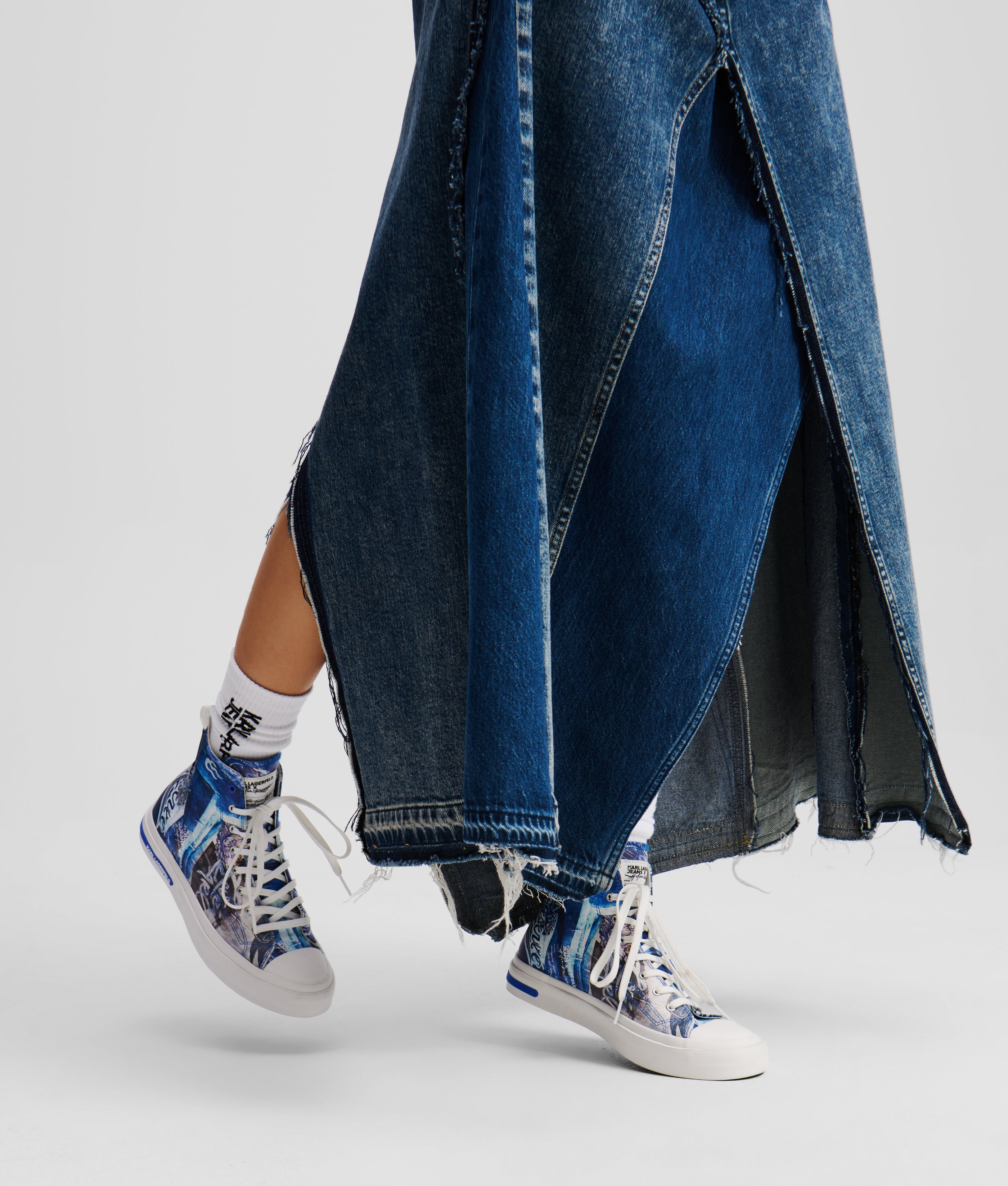 KLJ X ATELIER RESERVÉ DENIM MAXI SKIRT