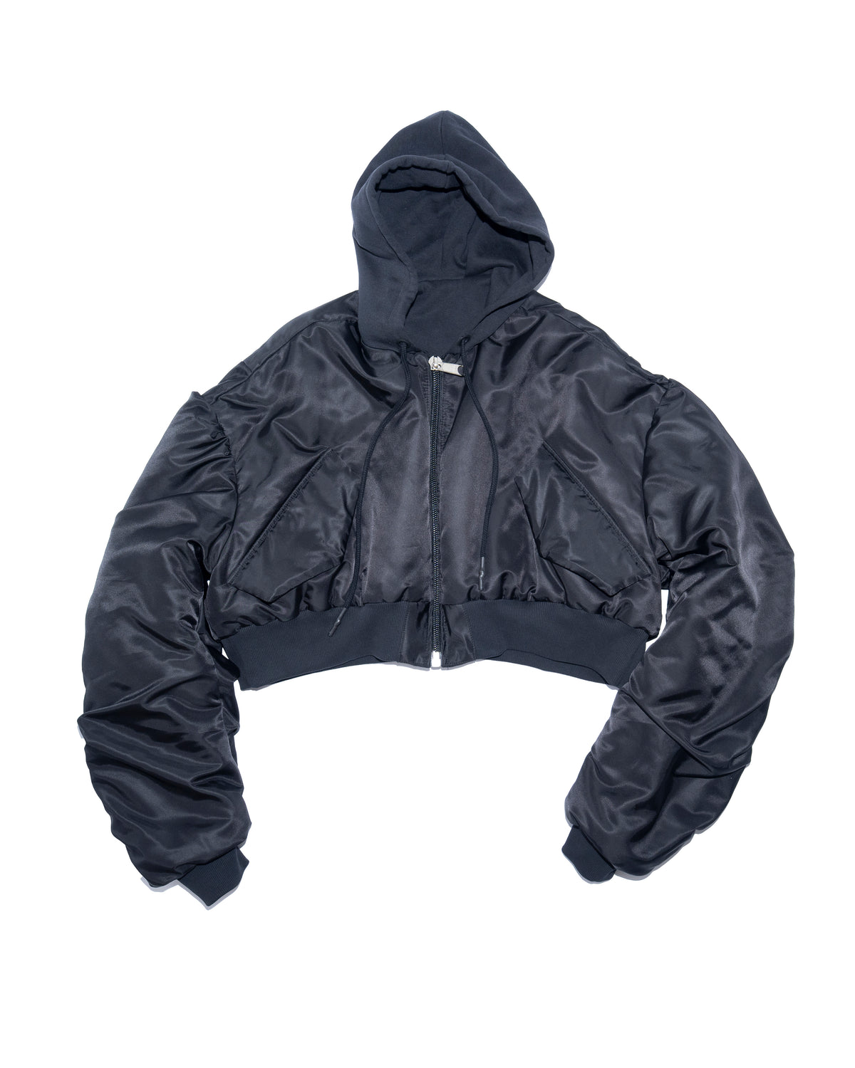 Cropped Reversible Bomber Jacket