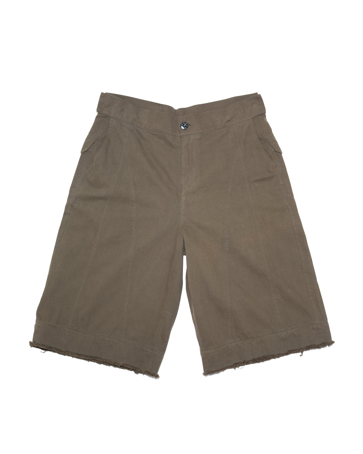 Cargo Wide Zipped Pants Green