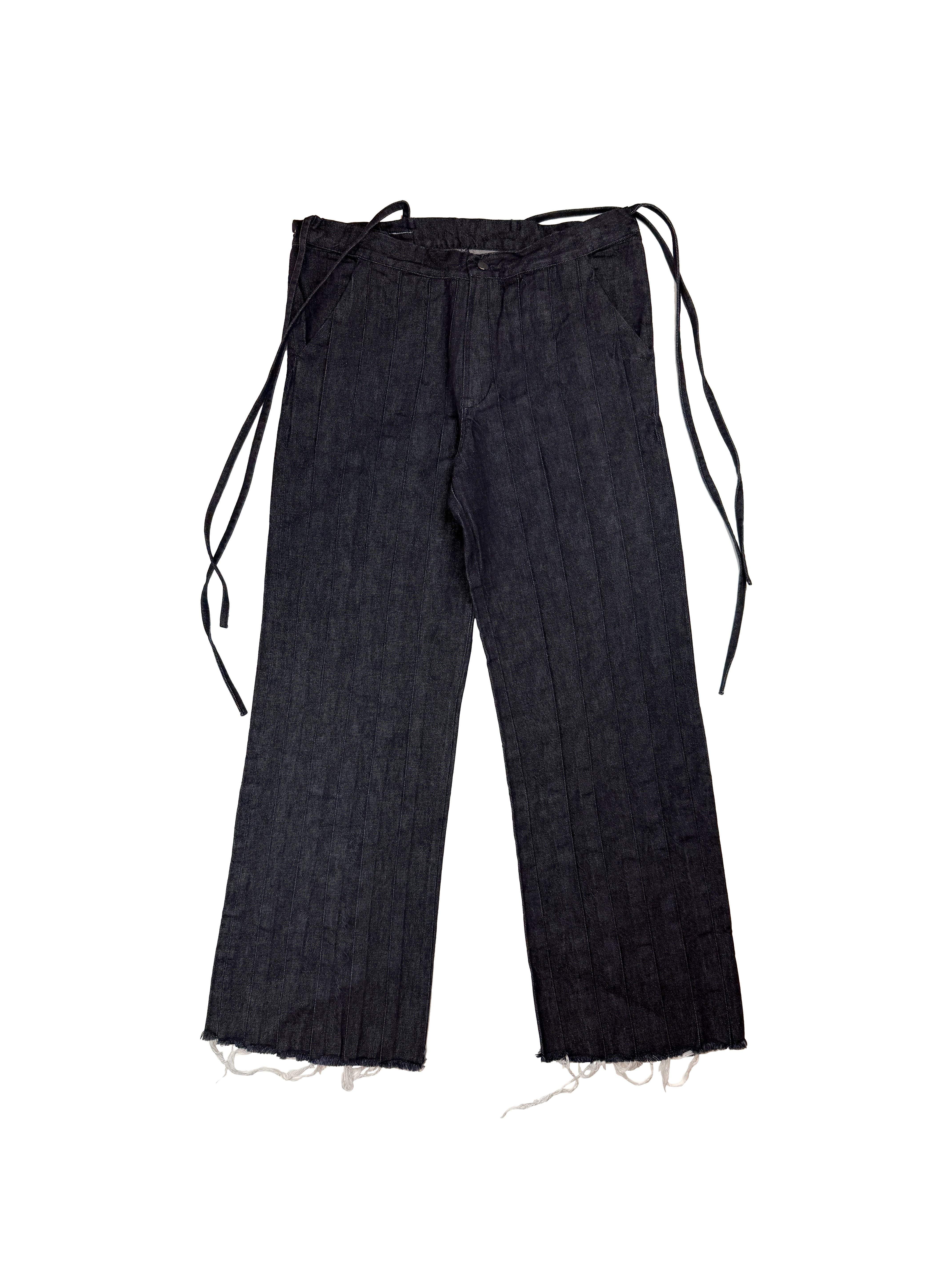 Pleated Denim Pants