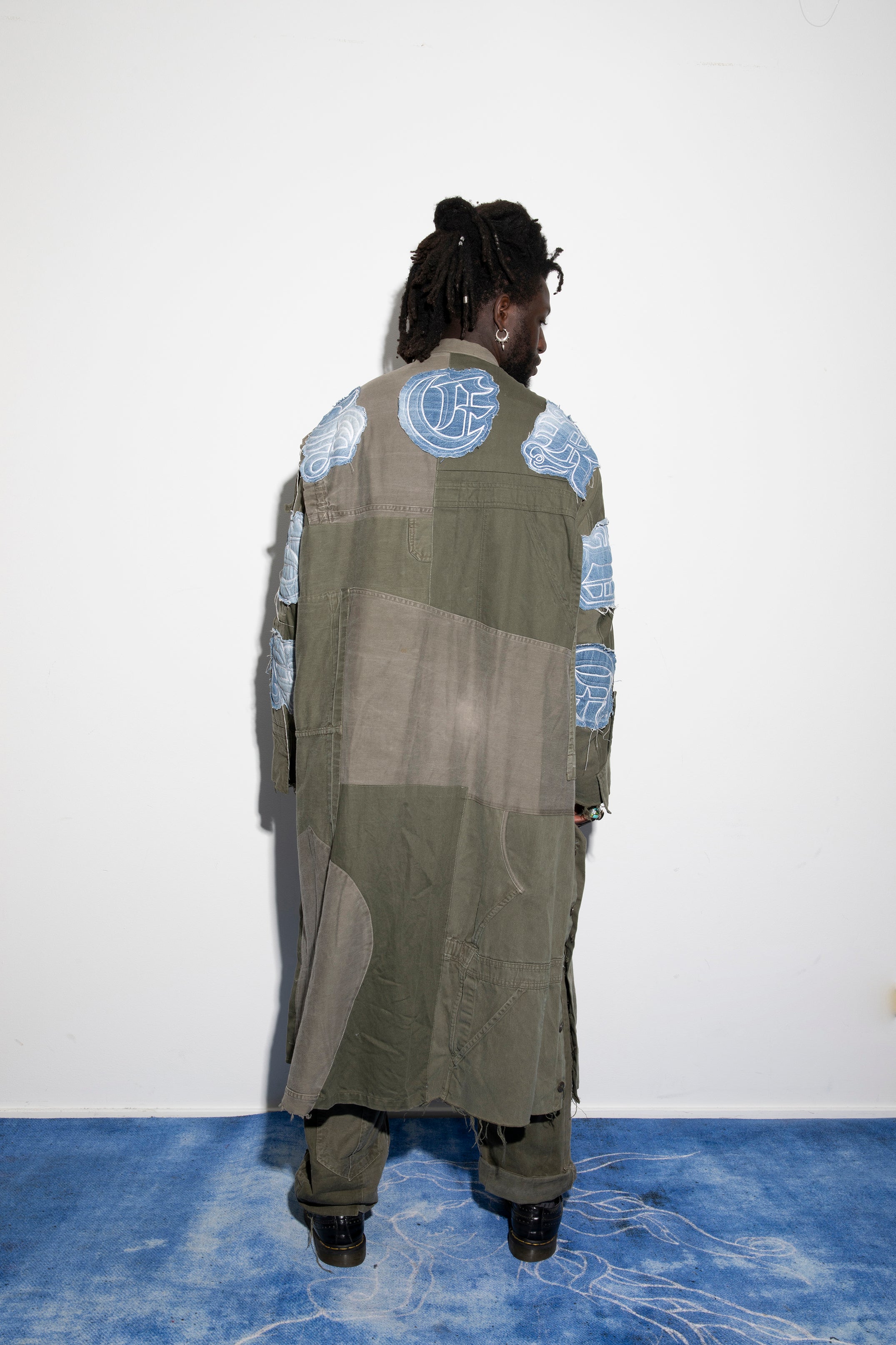 Long Boiler vs Trench Crew Logo Army Green. "ONE-OF-A-KIND"