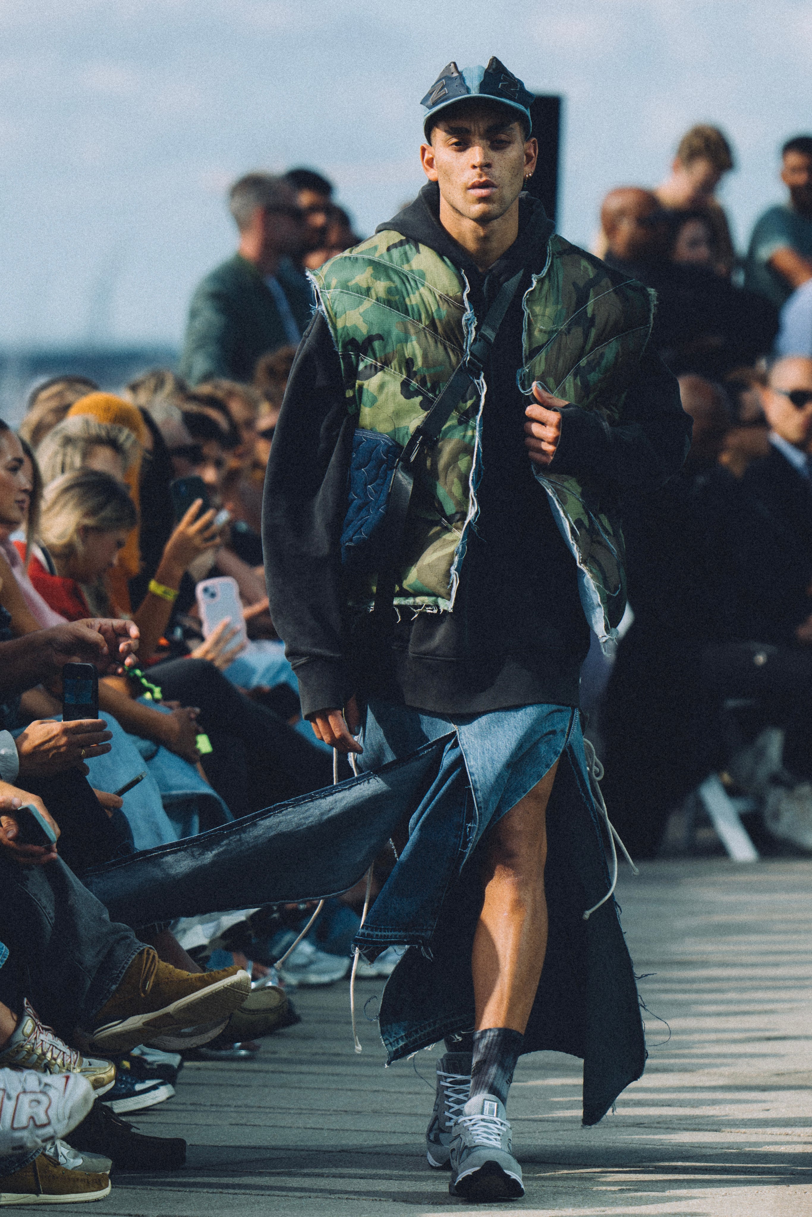 Reversible Scrap Bodywarmer – Denim / Camo