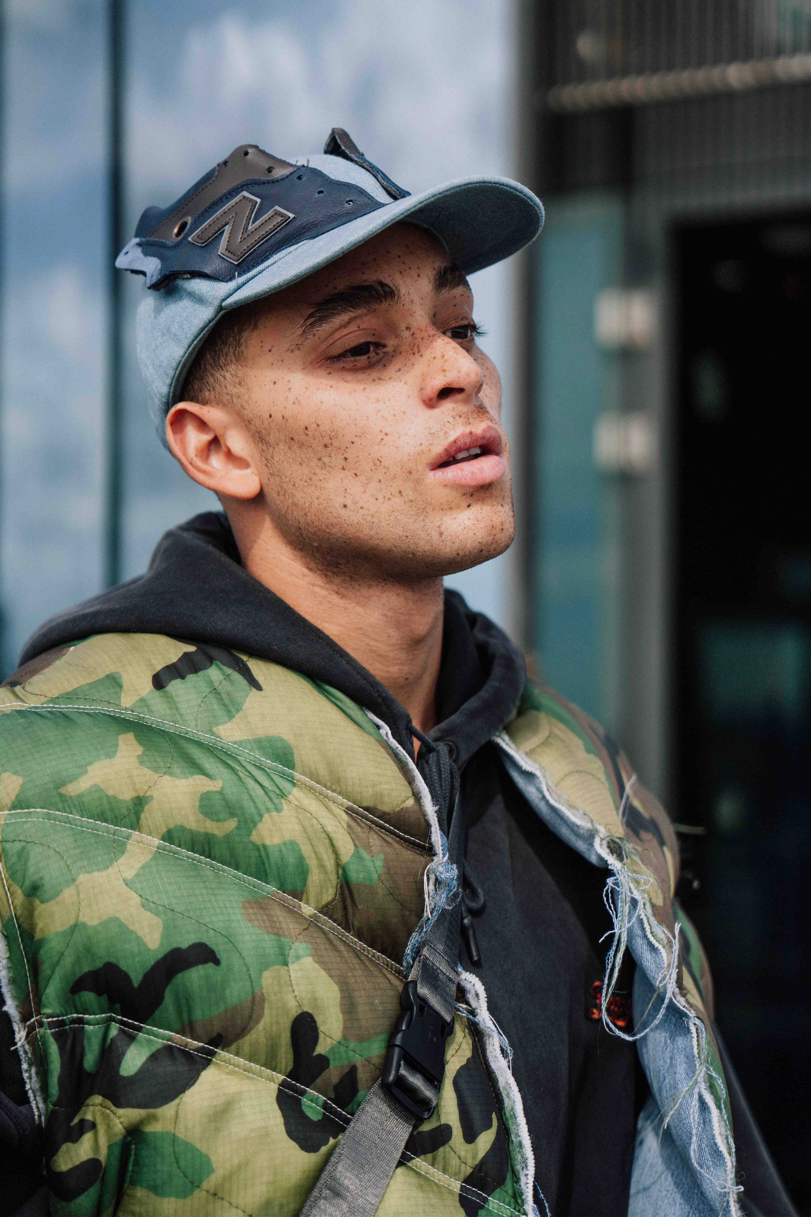 Reversible Scrap Bodywarmer – Denim / Camo