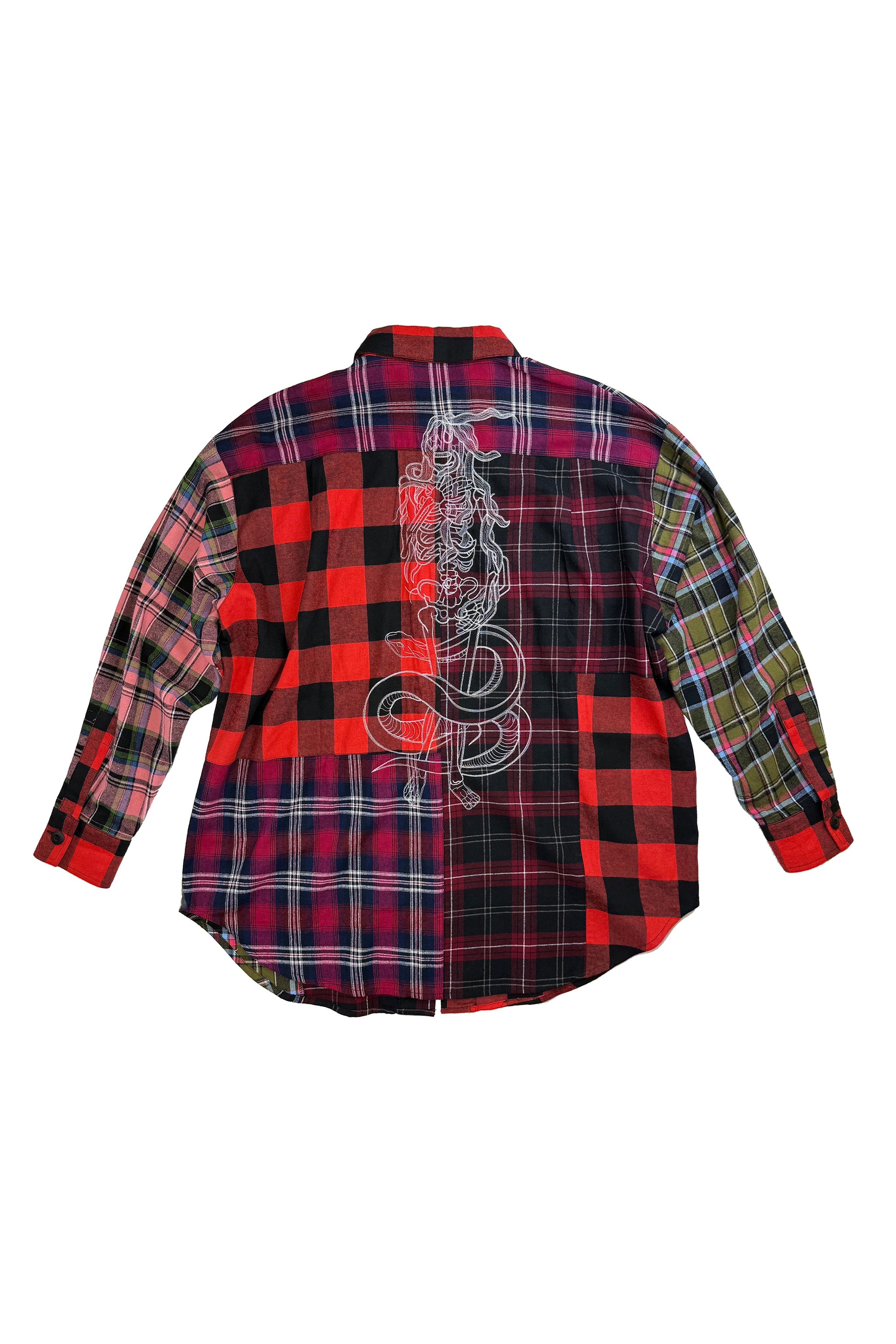 RE-CUT FLANNEL SHIRT SALLY WITH SNAKE