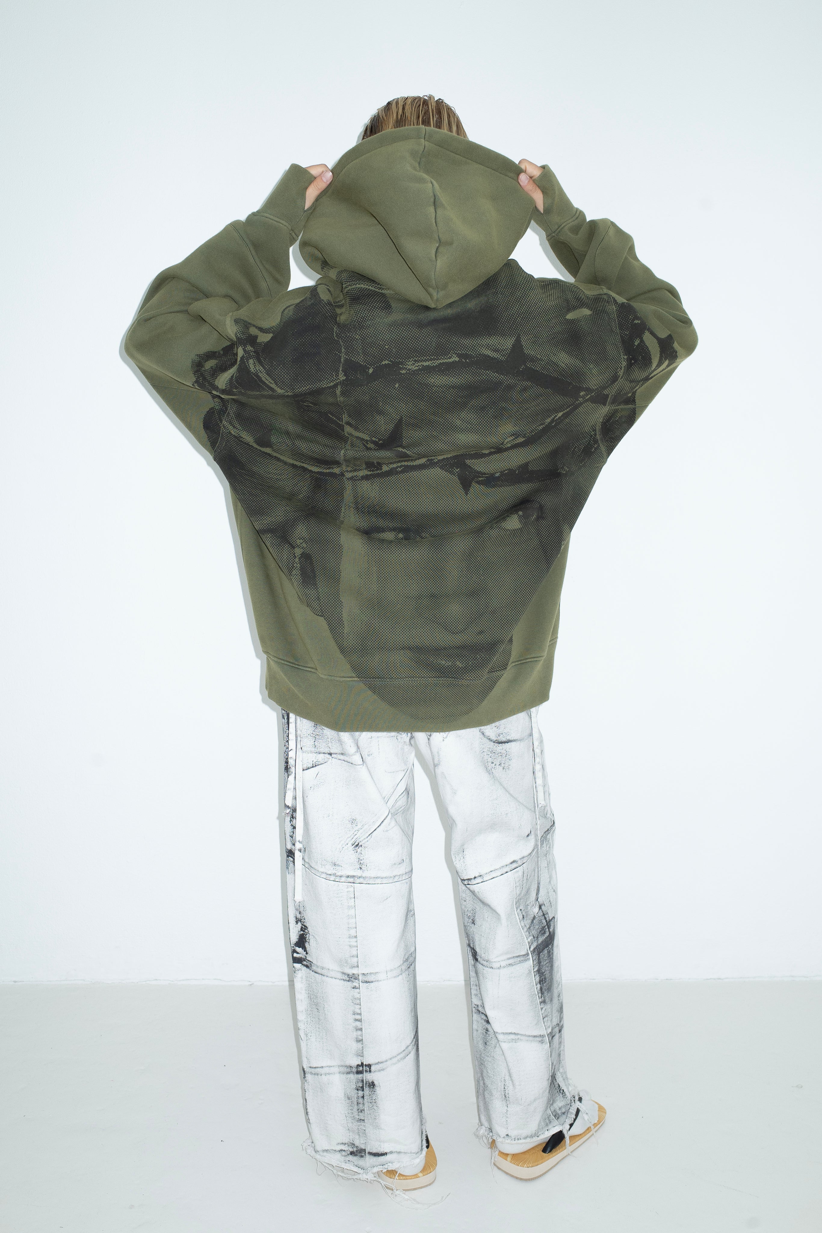 HOODIE VERT GREEN WASH DIANA