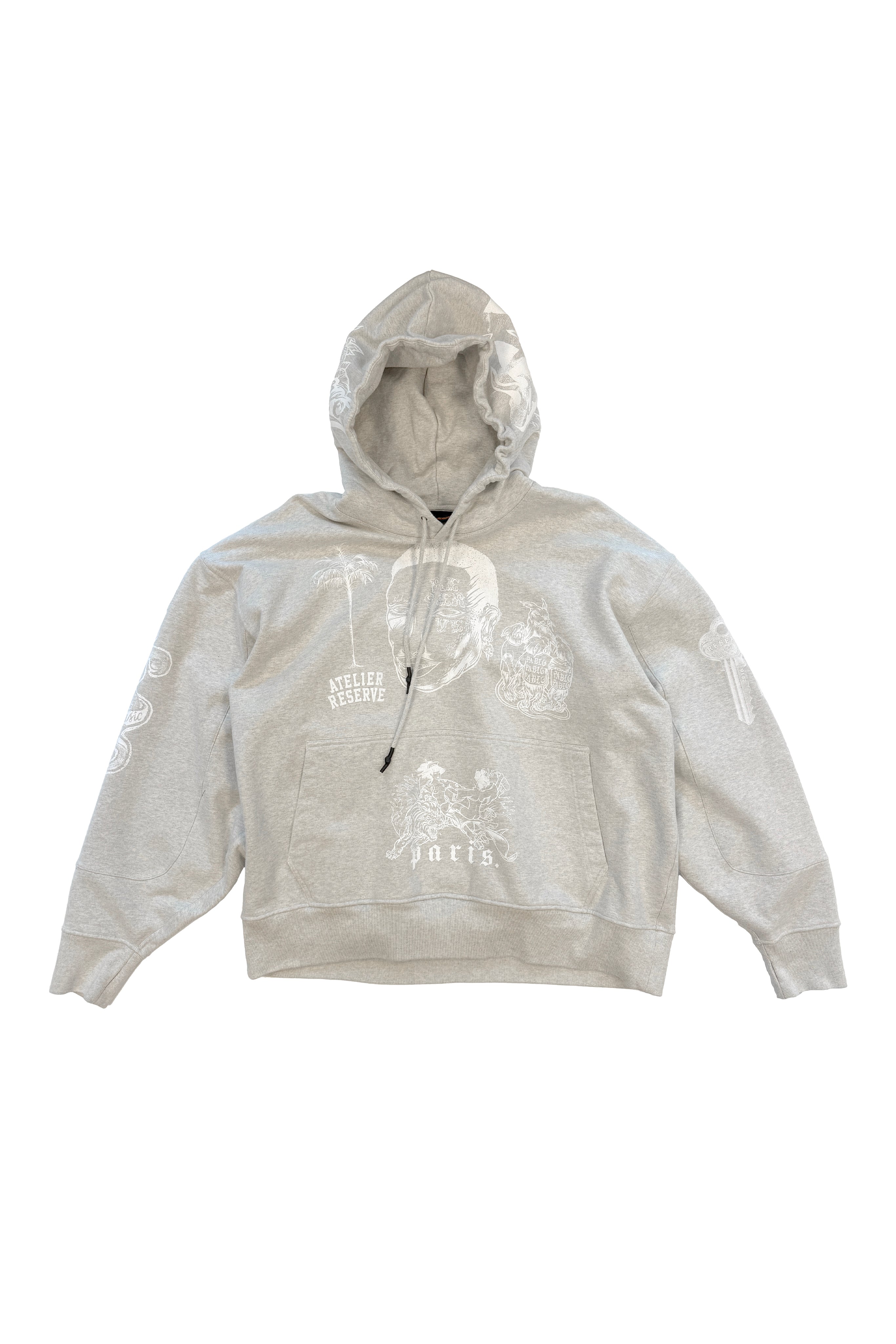 HOODIE TATTOO FLASH SHEET GREY MÉLANGE