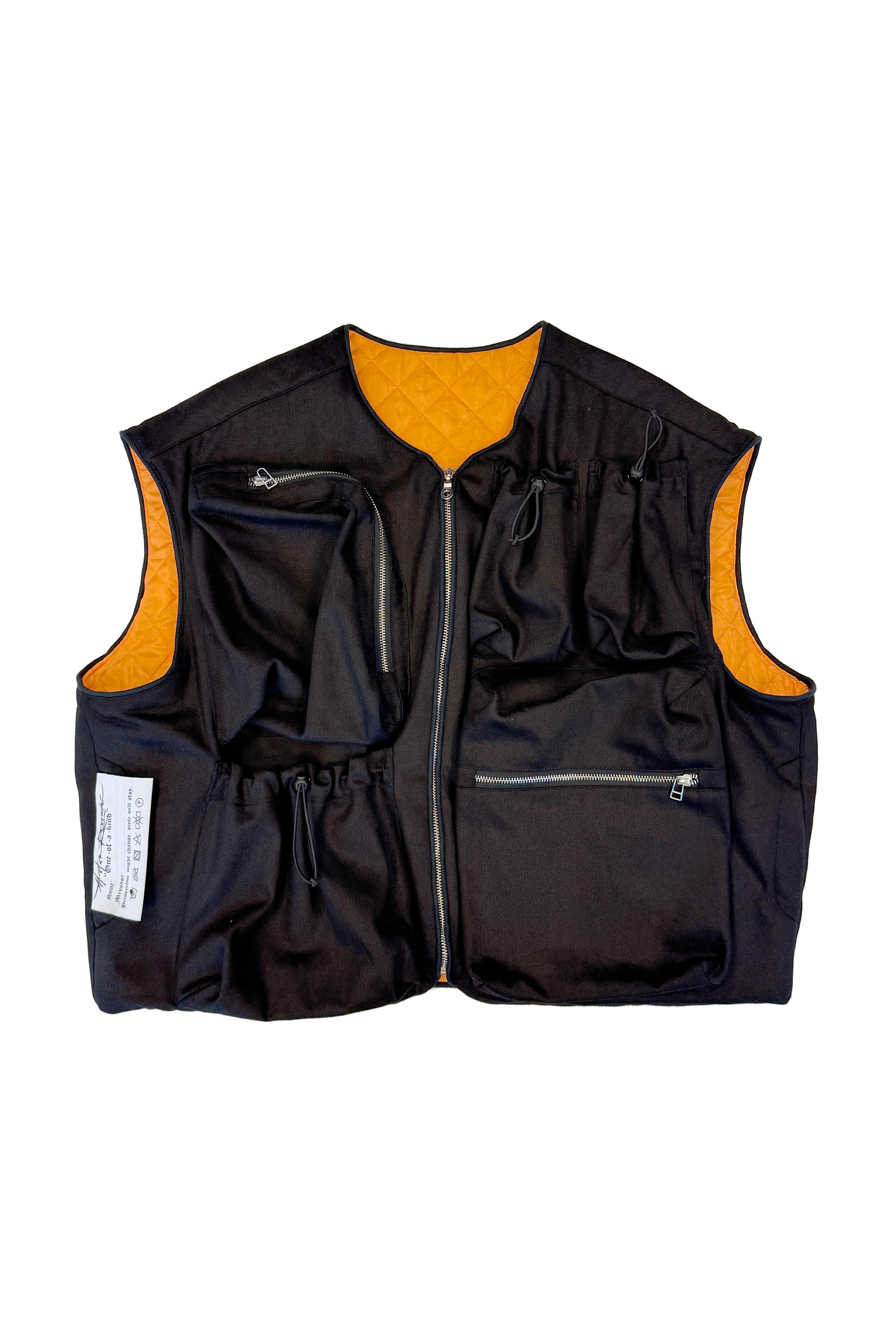 Denim Pocket Vest (Black)