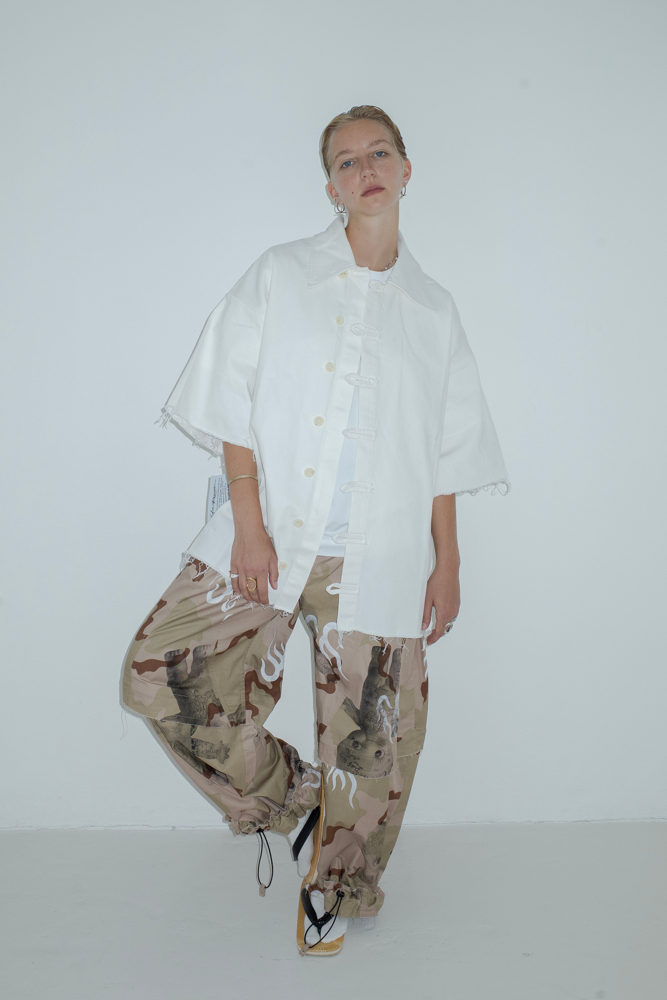 DENIM HAWAII SHIRT (WHITE)