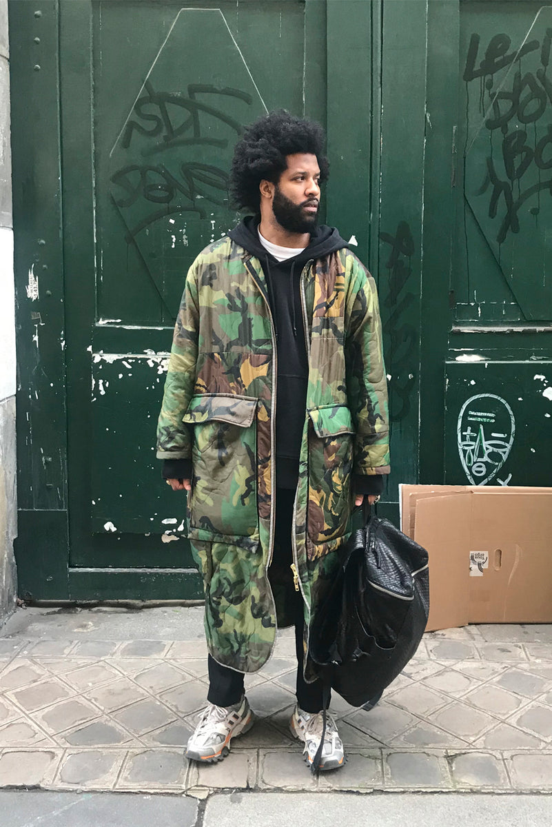 Re cut Long Coat LV Dragon Camo Mix Atelier Reserve Reserve Boys