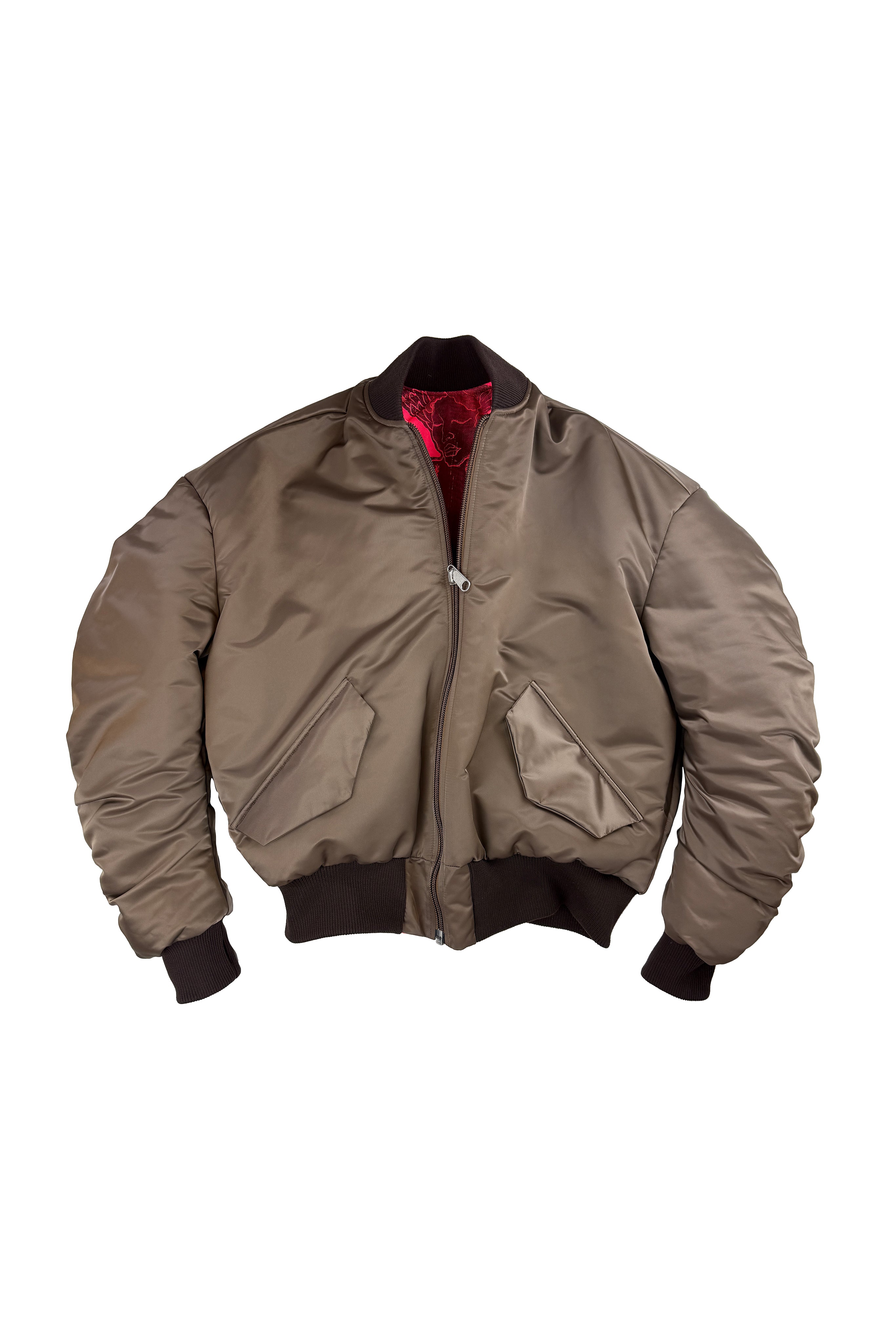 MA1 Bomber Brown/ Pink