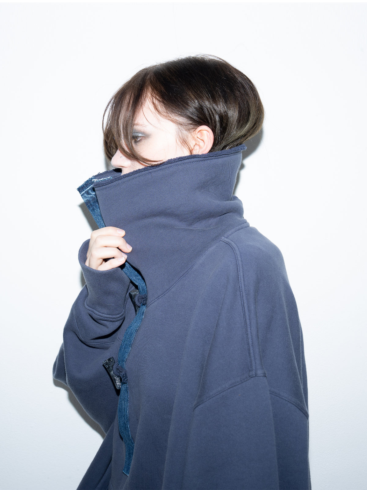 Box Hoodie Reconstructed Sailor Navy