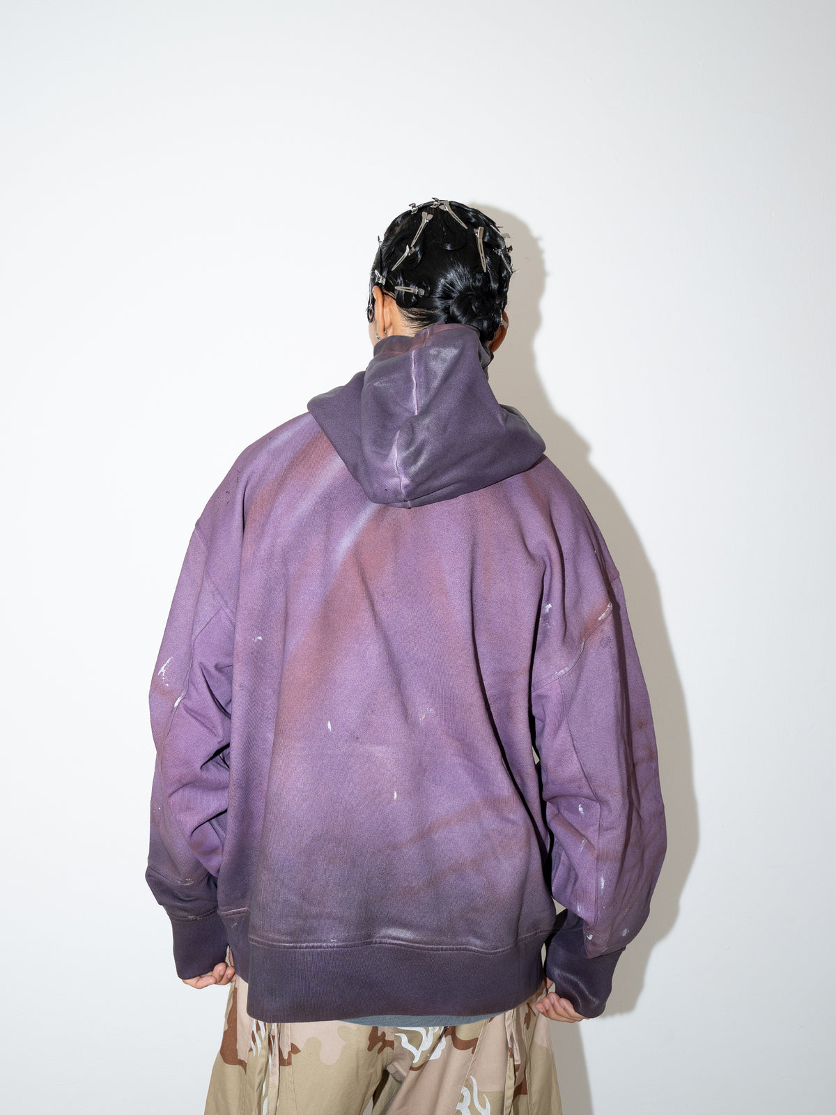 Heavyweight Hoodie Waxed Purple