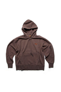 Box Hoodie Bandana Back Washed Brown