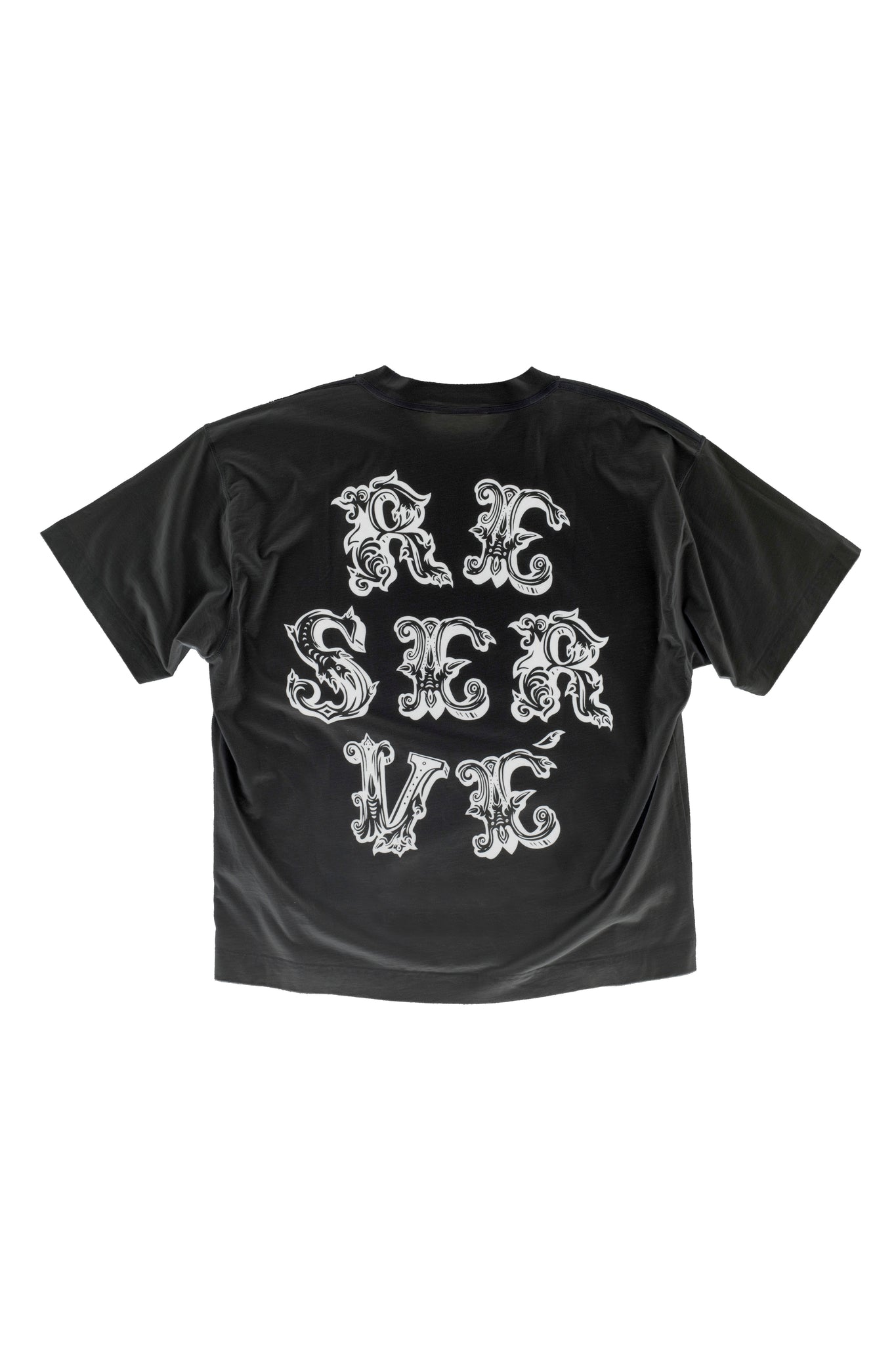 BOX TEE Washed Black crew logo