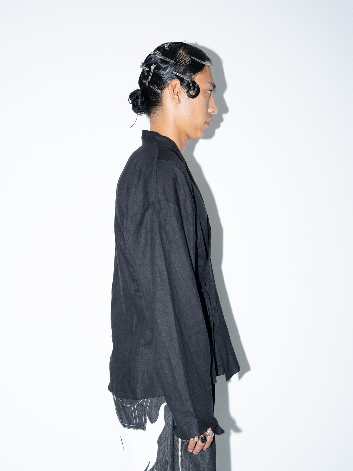 Linen Kimono Black