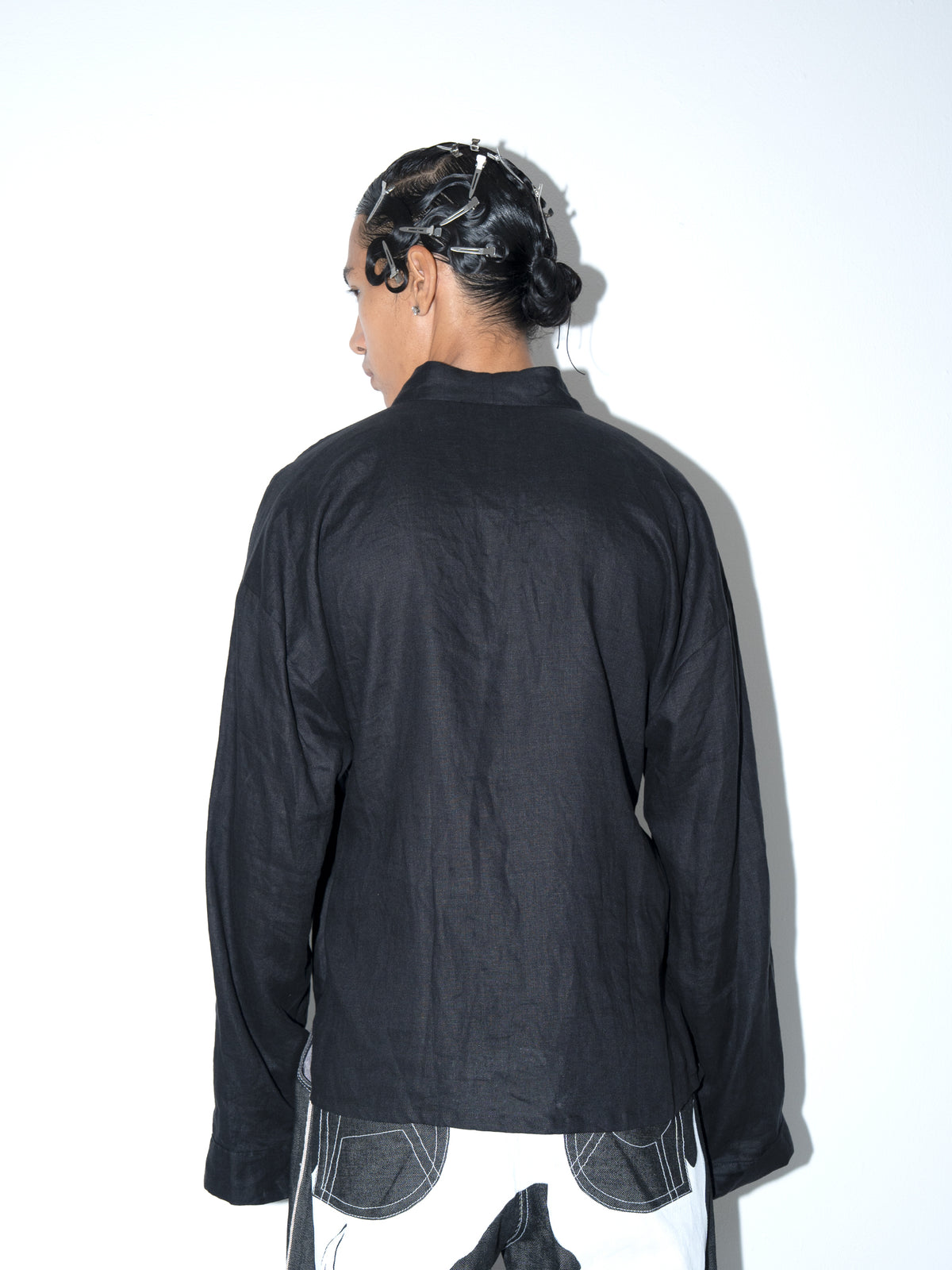 Linen Kimono Black