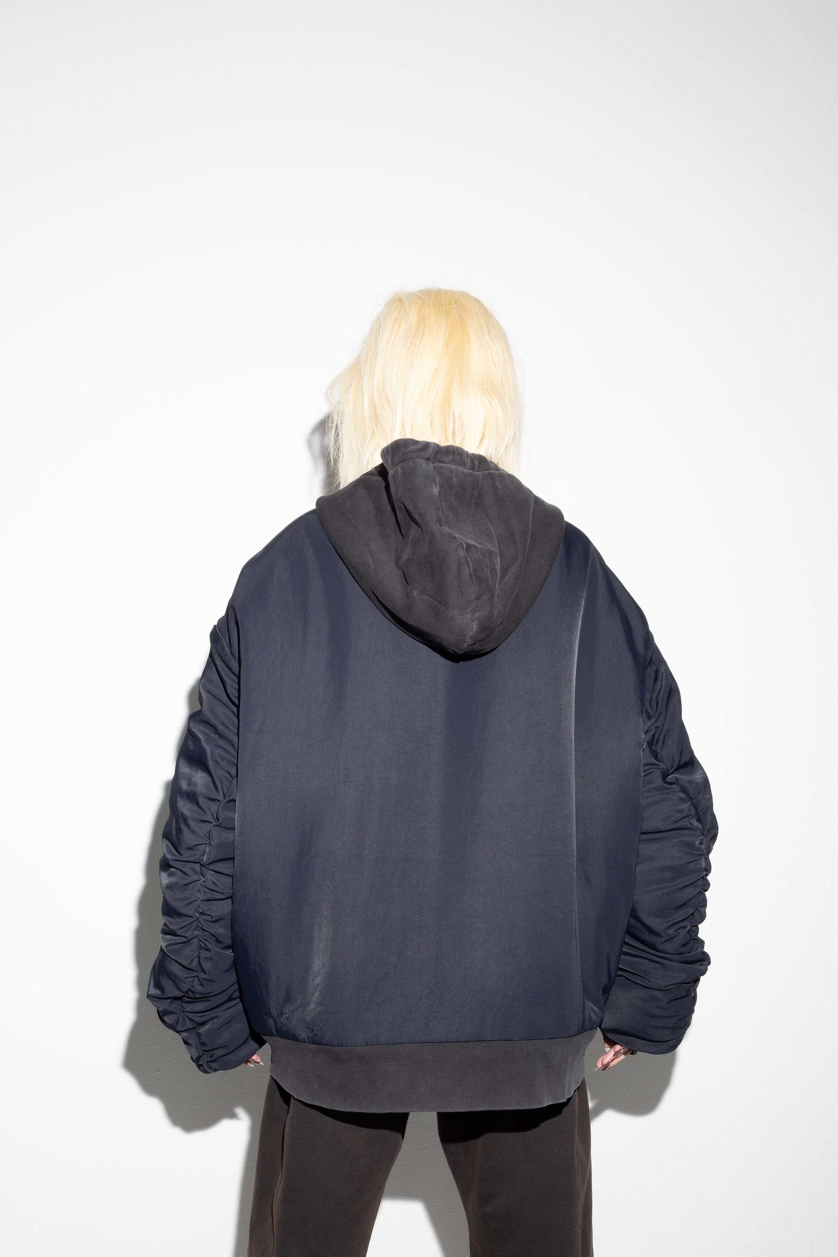 MA1 Hooded Bomber Black