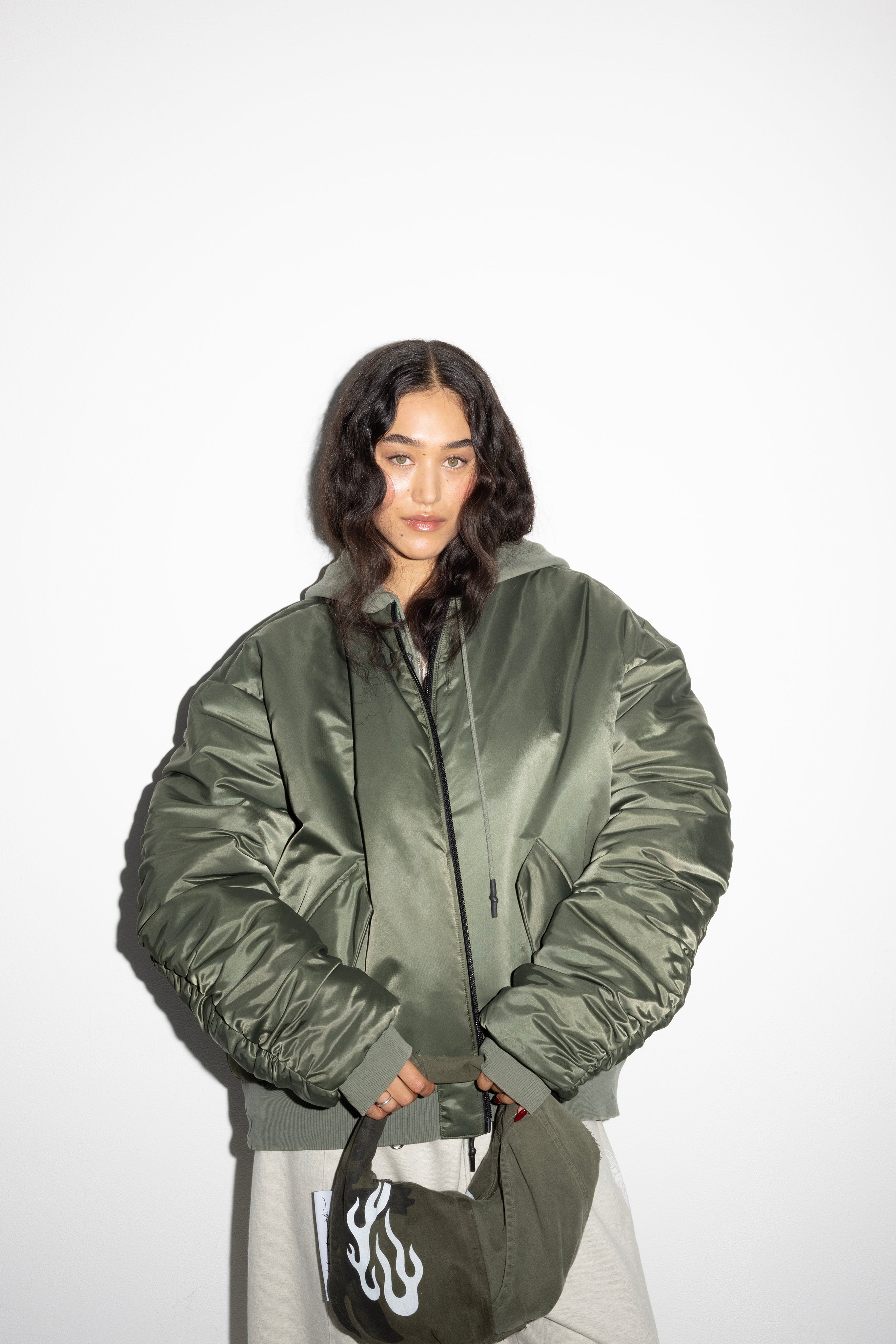 MA1 Hooded Bomber Green.