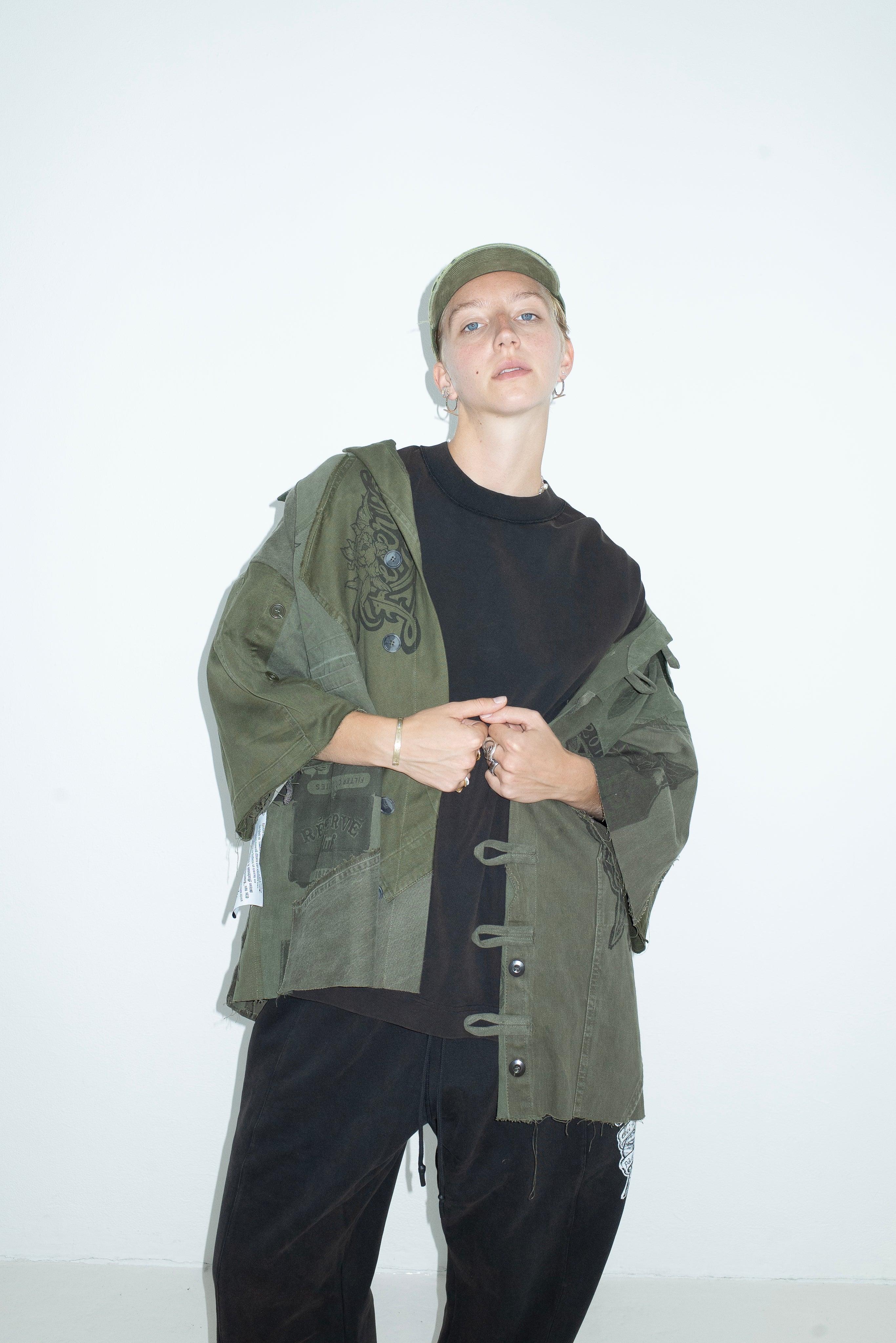 CAMO HAWAII SHIRT RE-CUT ARMY GREEN