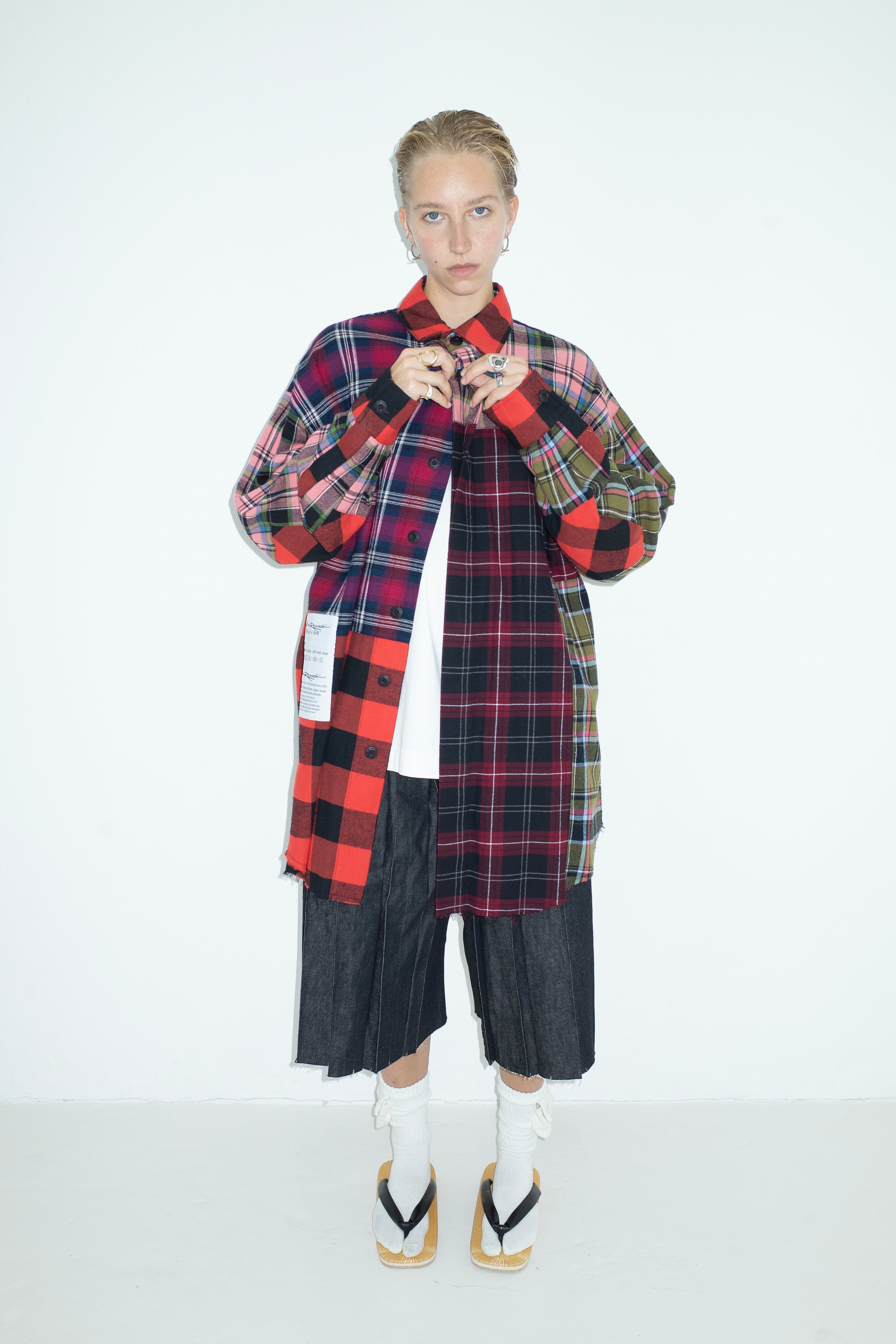 RE-CUT FLANNEL SHIRT SALLY WITH SNAKE