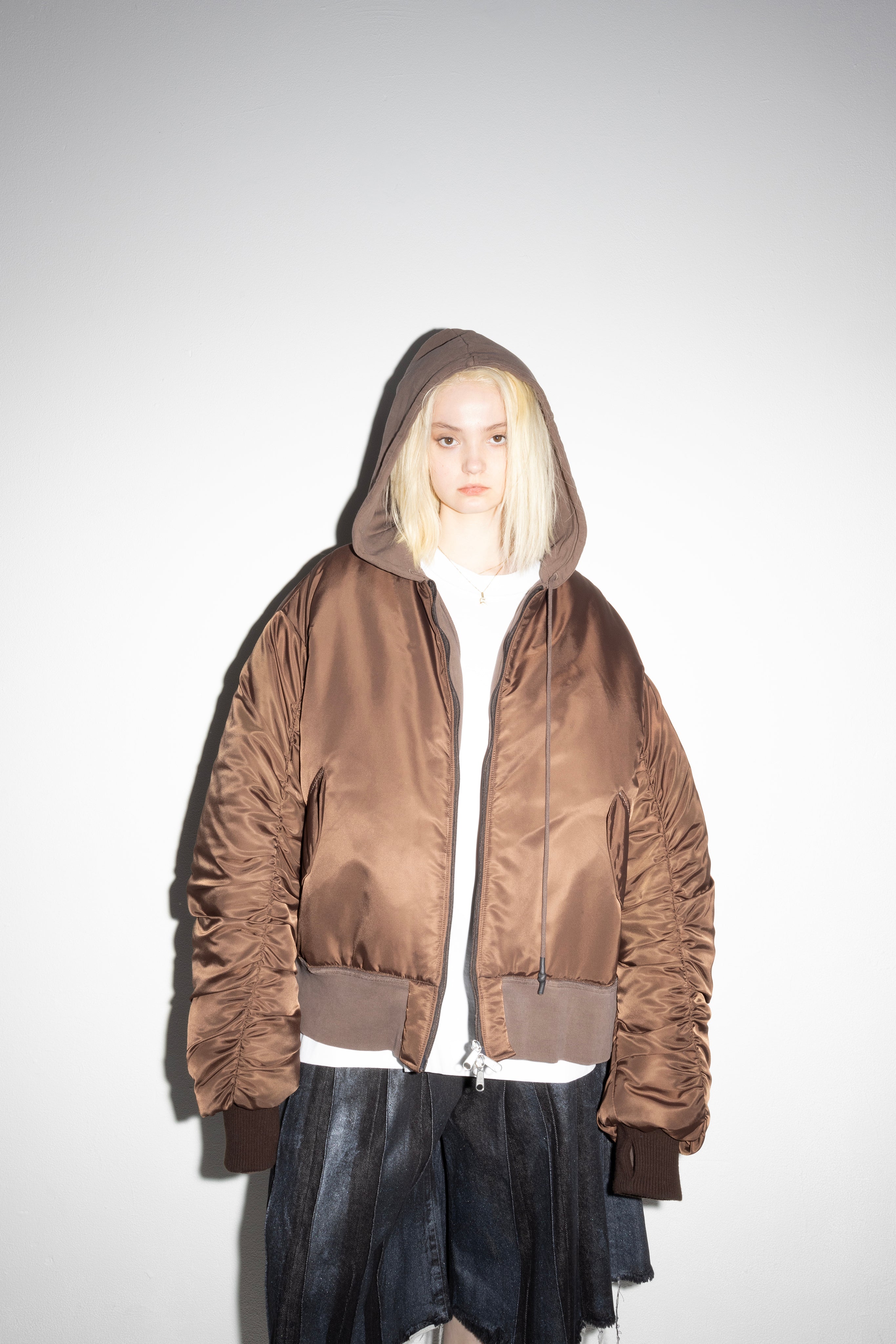 MA1 Hooded Bomber Brown