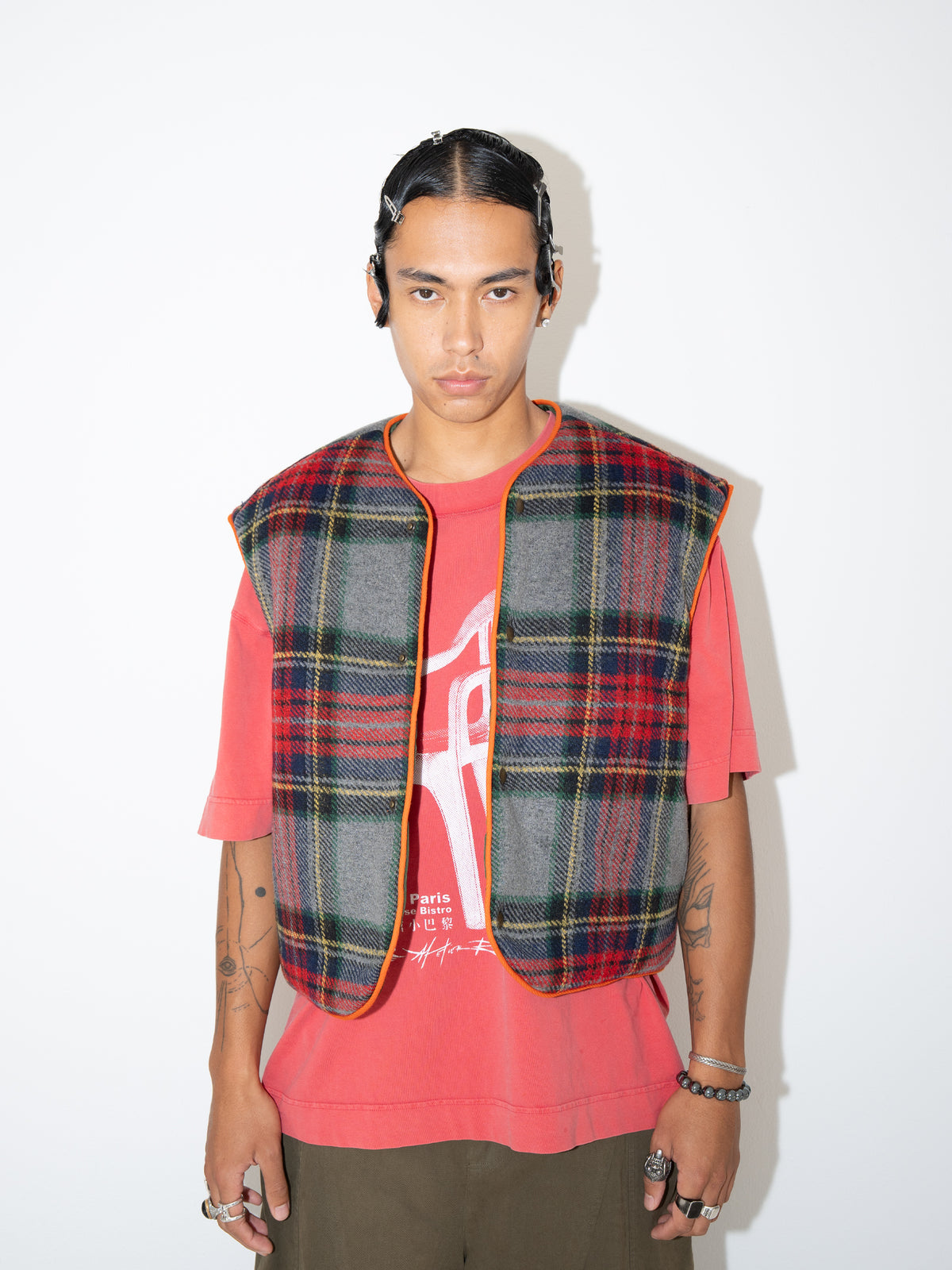 Quilted Wool Vest Multi