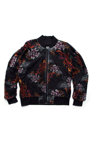 Bomber Reversible Crew Logo/ Fire Black