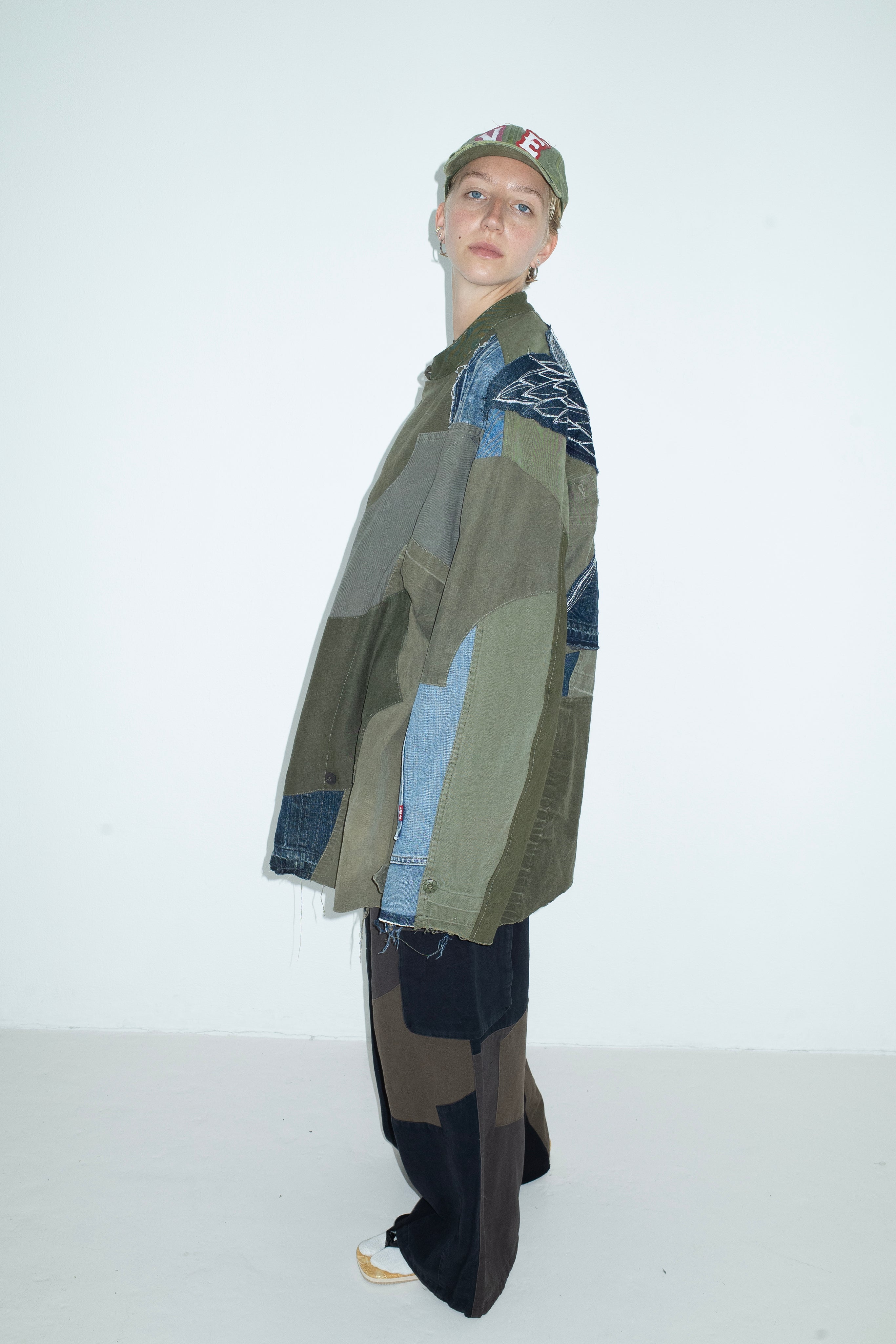 RE-CUT BOILER TRENCHCOAT ARMY