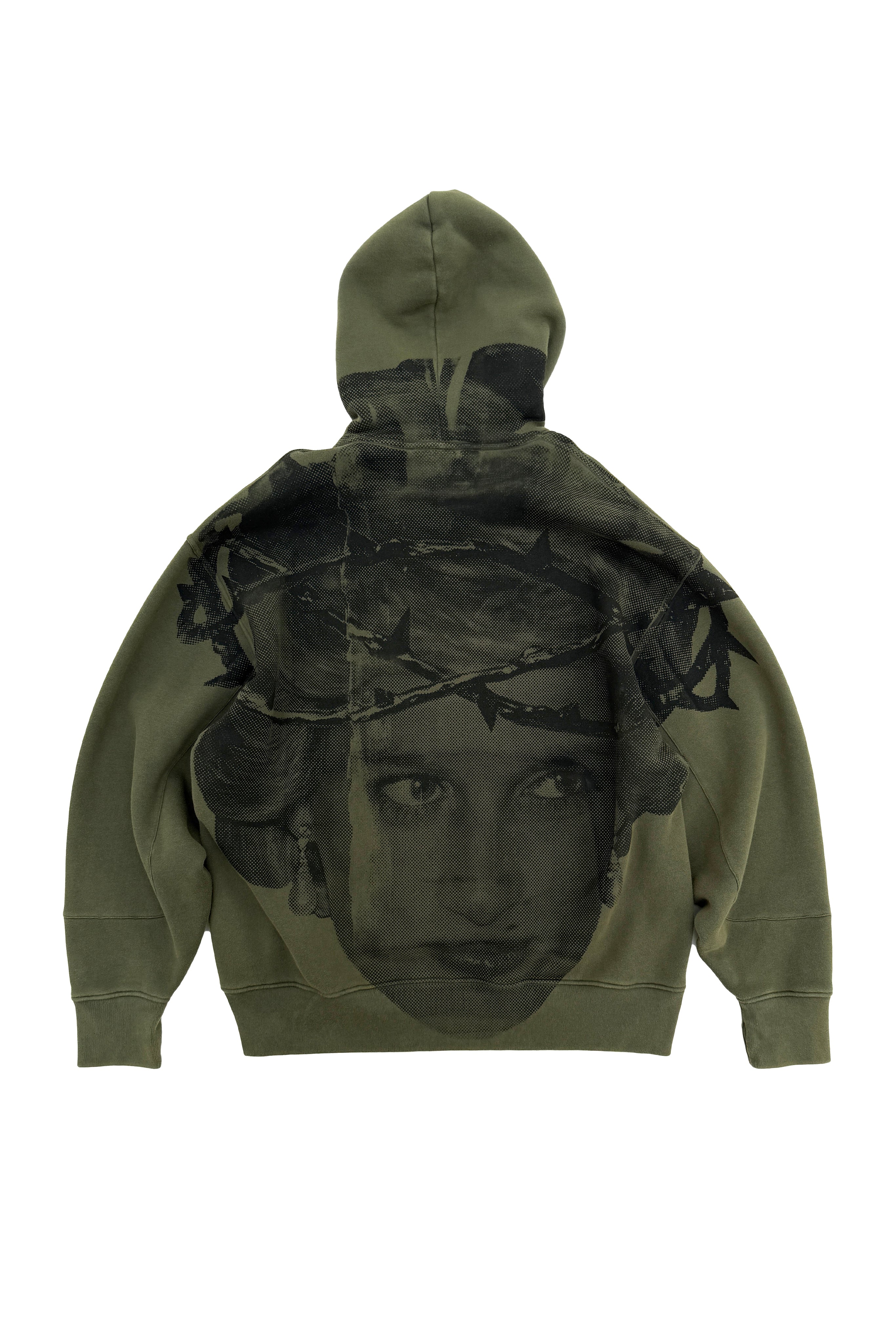 HOODIE VERT GREEN WASH DIANA