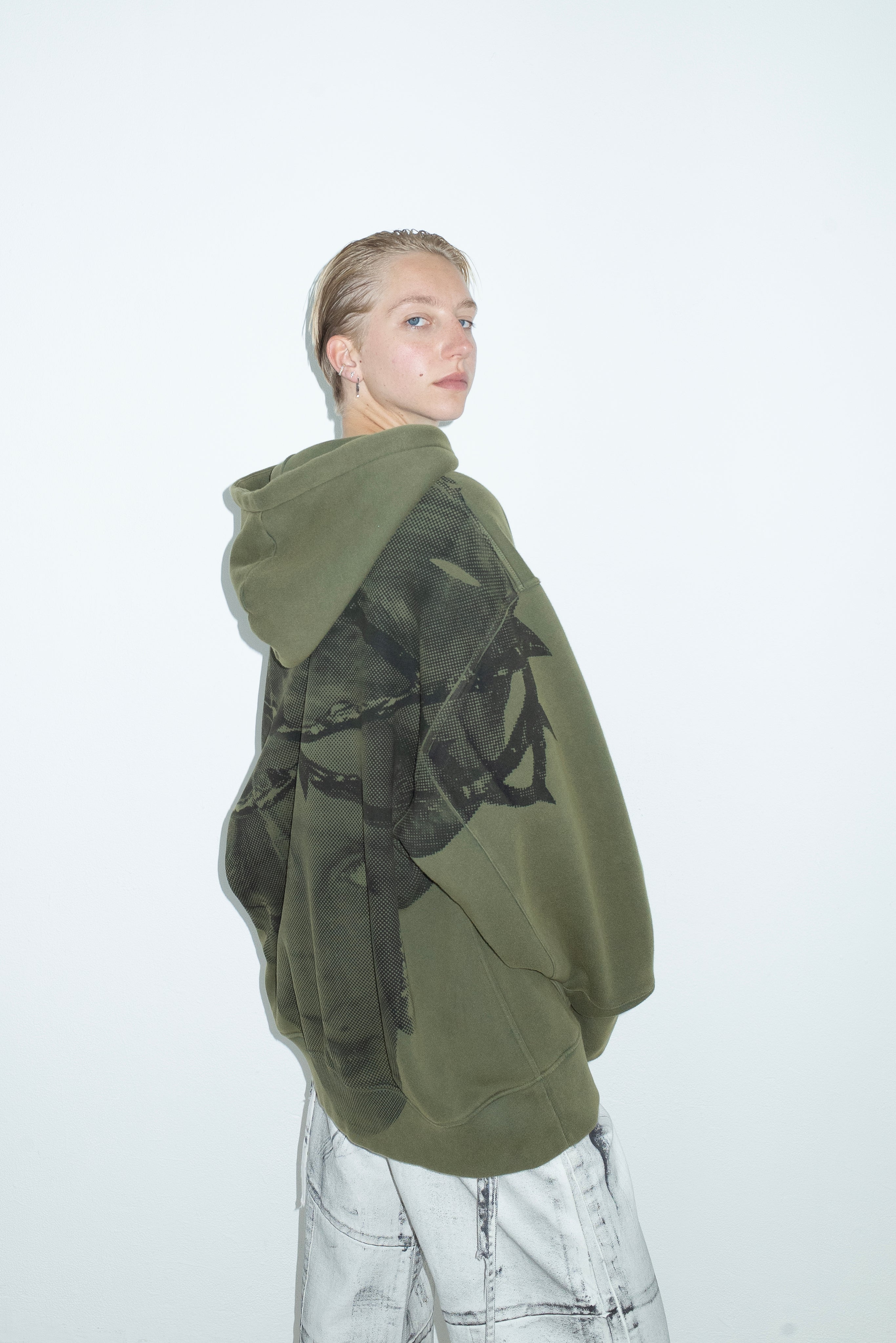 HOODIE VERT GREEN WASH DIANA