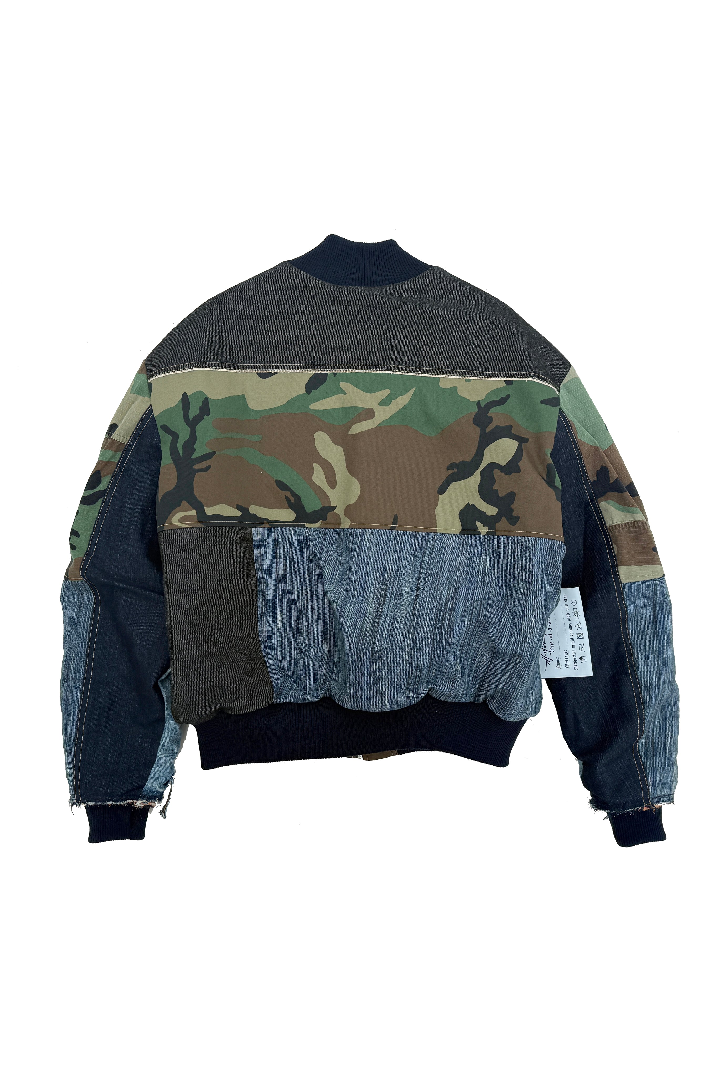 BOMBER JACKET RE-CUT CAMO/ JEANS