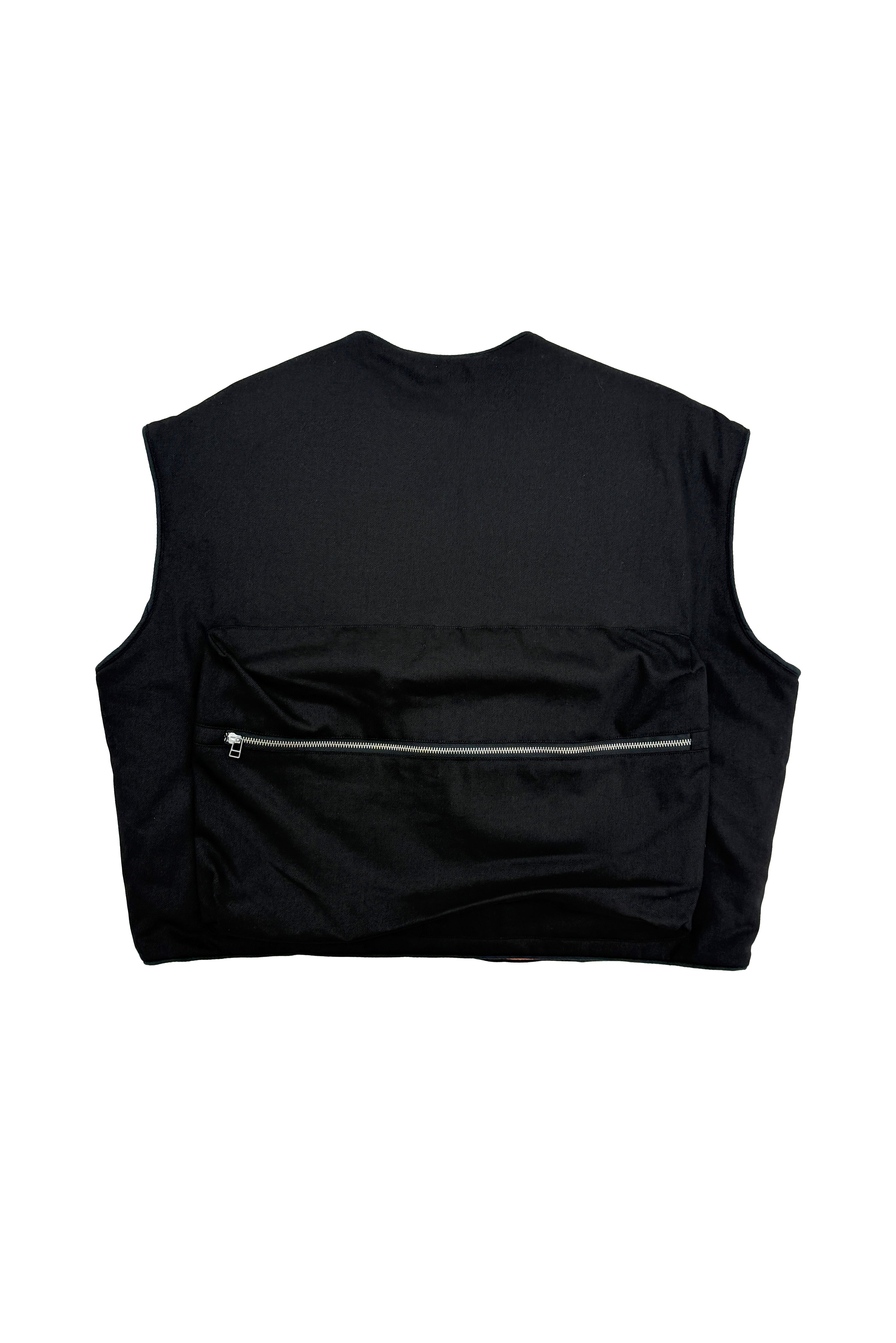 Denim Pocket Vest (Black)