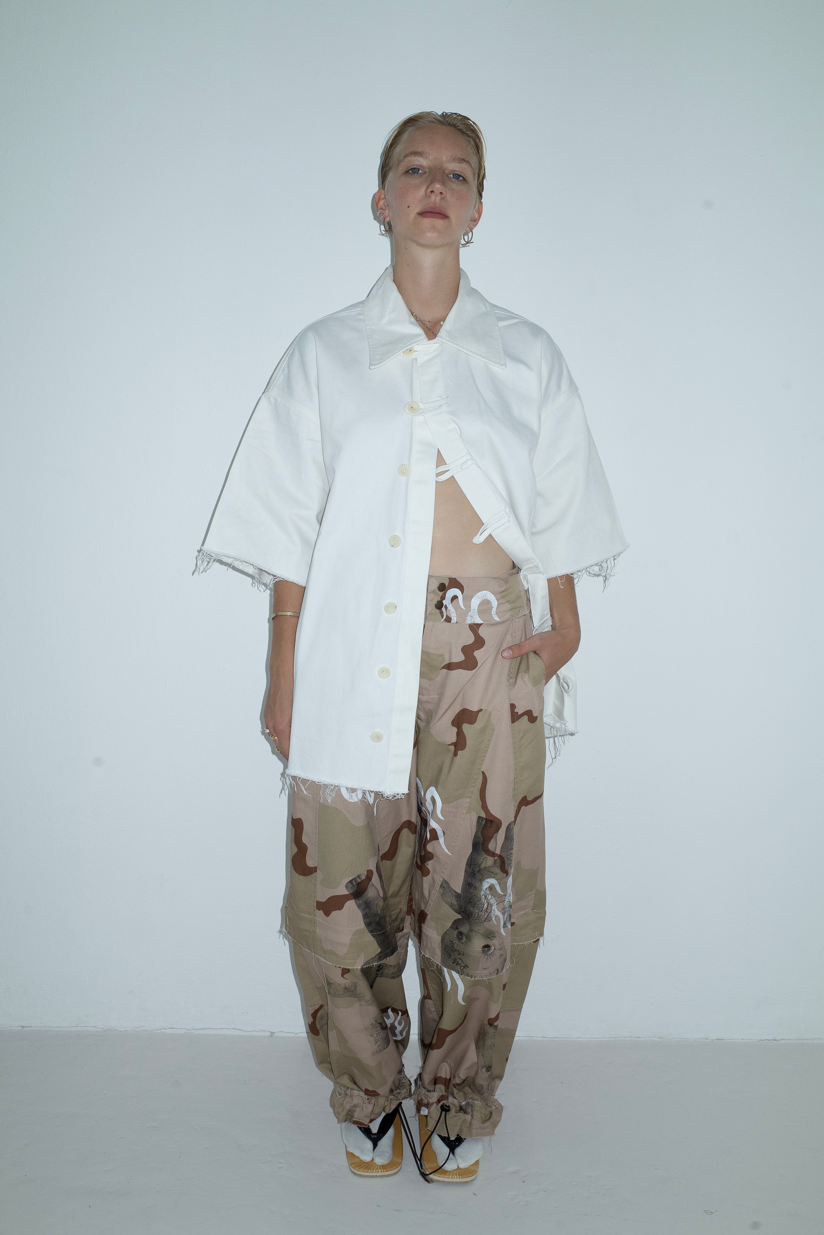 DENIM HAWAII SHIRT (WHITE)