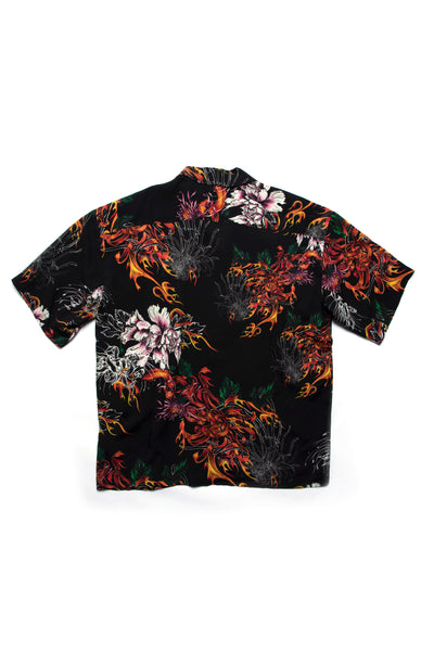 Hawaii Shirt Fire Black